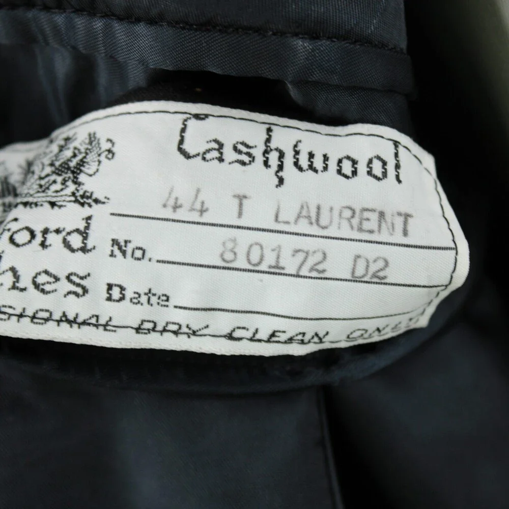 Oxxford Clothes Cashmere / Wool Sport Coat Size 44T In Blue Striped